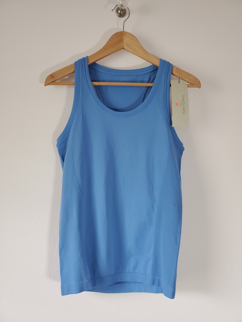NEW Sweaty Betty Athlete Seamless Workout Tank in Regatta Blue Women's Small - Picture 3 of 5